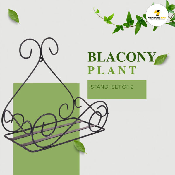 VERDURE PAX Cruse Wall Hanging Planter Stand Flower Pot Stand for Balcony Living Room Outdoor Indoor Grill Rack - Image 2