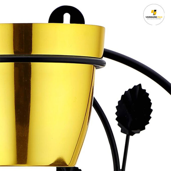 VERDURE PAX Wall Planter Cachepot Set  | Set Includes 5 Pots and Wall Mount Attachment | Durable Iron Metal Made | Plant Pot for Home, Office & Room Wall Decor - Image 2