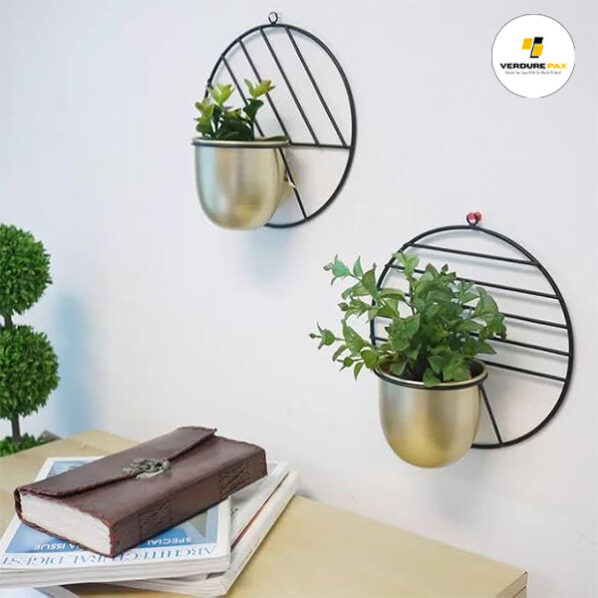 VERDURE PAX Metal Wall Mount Planter Stand Flower Pot Stand Plant Holder 