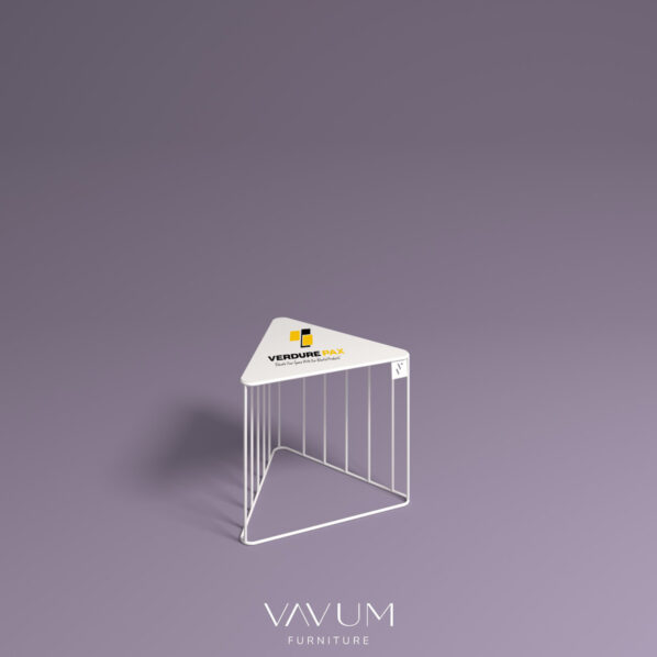 VERDURE PAX Steel plant stands on a triangle base, Flower stand, Plant Rack, Plant Support, Industrial style, Book shelf White - Image 3