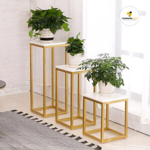 VERDURE PAX Square Top Iron Pot Planter Stand