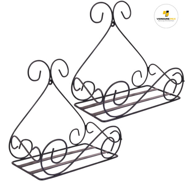 VERDURE PAX Cruse Wall Hanging Planter Stand Flower Pot Stand for Balcony Living Room Outdoor Indoor Grill Rack - Image 3