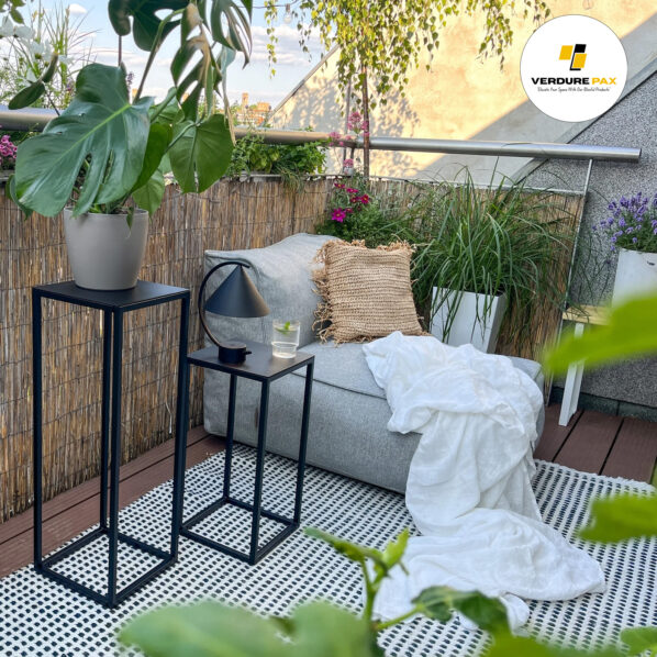 VERDURE PAX plant stand RECTANGLE flower stool square made of metal for indoor and outdoor use flower column for outdoors weatherproof side table - Image 3