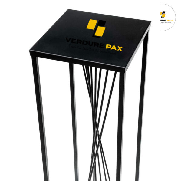 VERDURE PAX Flower Stool Metal Black Square 100 cm Flower Stand Side Table 96458 Flower Column Design Modern Plant Stand Plant Stool - Image 3