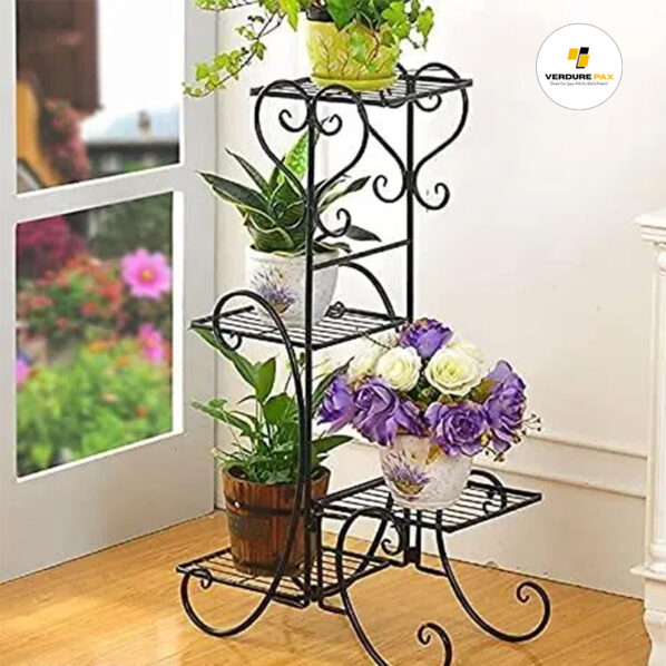 VERDURE PAX FRUMOS FOUR TIER POT METAL STAND HOUSE DECOR - Image 4