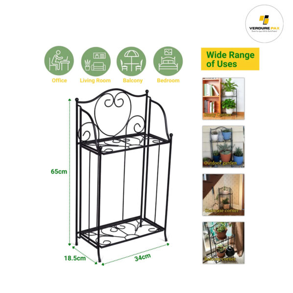 VERDURE PAX TWO TIER TINY METAL PLANT STAND FOR DECOR - Image 4