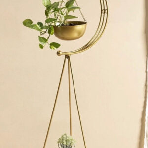 verdure pax -Elegant, Gold Tripod Plant Stand