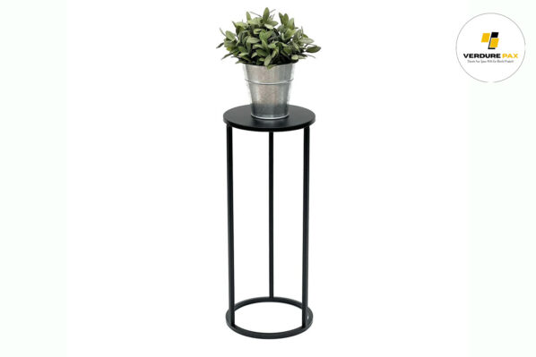 VERDURE PAX Flower Stool Metal Black Round Flower Stand Side Table - Image 4