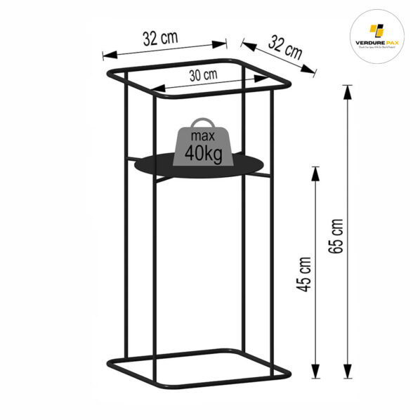 VERDURE PAX solid steel plant stand black or white With out Pot - Image 4