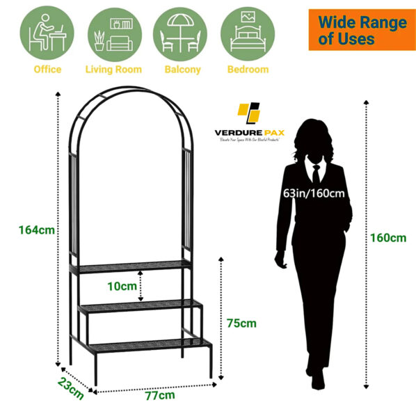 VERDURE PAX ARCH TYPE MULTI PLANTER METAL POT STAND - Image 4