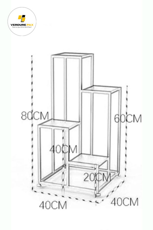 VERDURE PAX 4-Tier Metal Pot Planter Stand - Image 5
