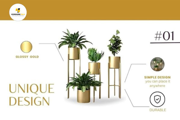 VERDURE PAX GOLDEN INDOOR PREMIUM POT STAND - Image 5