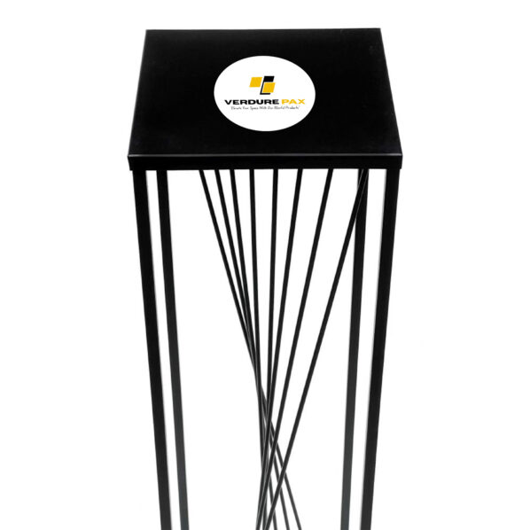VERDURE PAX Flower Stool Metal Black Square 100 cm Flower Stand Side Table 96458 Flower Column Design Modern Plant Stand Plant Stool - Image 5