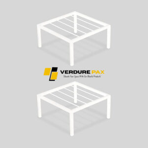 VERDURE PAX Square Shape Thick and Strong Leg |White Stand Stylish Gamla Planters Perfect Stand For Planter indoor and Outdoor (25 CM Stand)