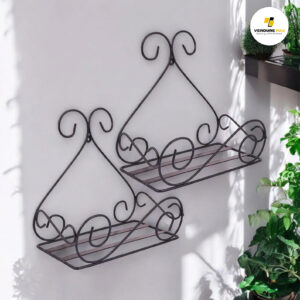 VERDURE PAX Cruse Wall Hanging Planter Stand Flower Pot Stand for Balcony Living Room Outdoor Indoor Grill Rack