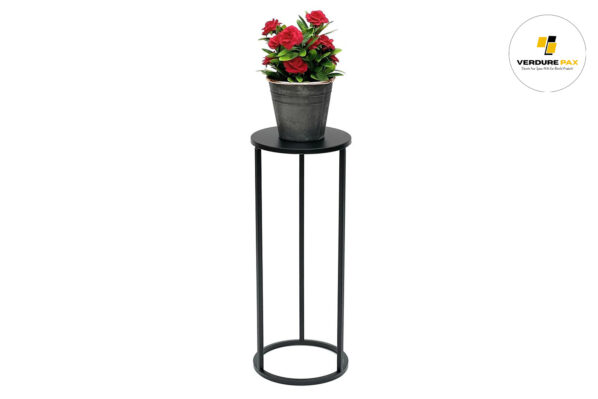 VERDURE PAX Flower Stool Metal Black Round Flower Stand Side Table - Image 6