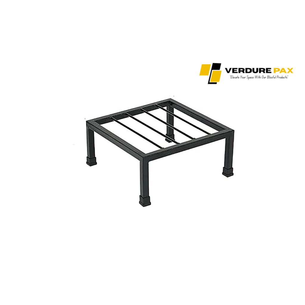 Square Shape Thick and Strong Leg |Black Stand Stylish Gamla Planters Perfect Stand For Planter indoor and Outdoor (25 CM Stand)