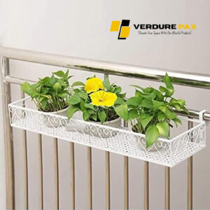 VERDURE PAX Metal Flower Pot Stand for Railing Planter