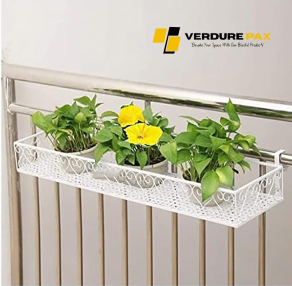 VERDURE PAX Metal Flower Pot Stand for Railing Planter
