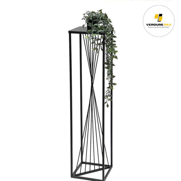 VERDURE PAX Flower Stool Metal Black Square 100 cm Flower Stand Side Table 96458 Flower Column Design Modern Plant Stand Plant Stool - Image 7