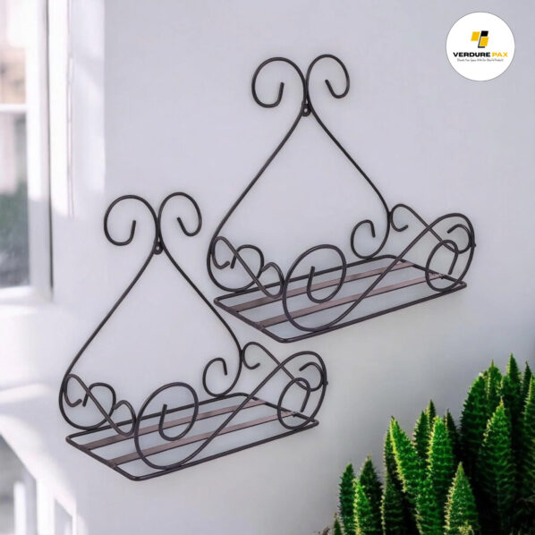 VERDURE PAX Cruse Wall Hanging Planter Stand Flower Pot Stand for Balcony Living Room Outdoor Indoor Grill Rack - Image 7