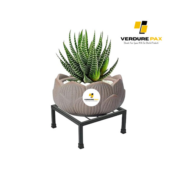Square Shape Thick and Strong Leg |Black Stand Stylish Gamla Planters Perfect Stand For Planter indoor and Outdoor (25 CM Stand) - Image 6