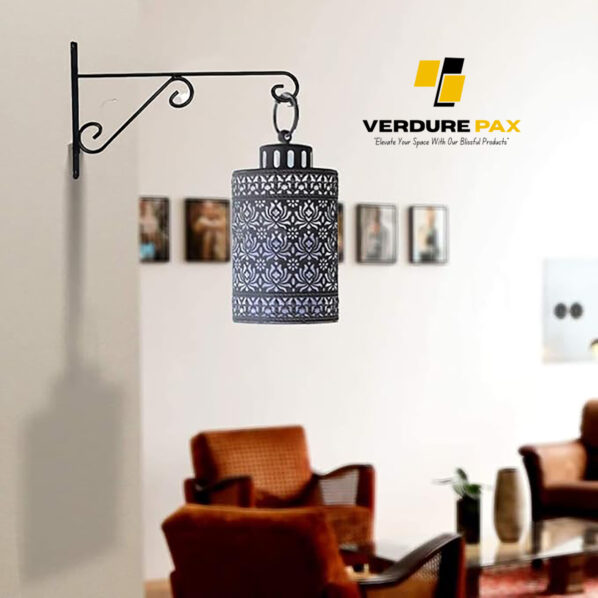 Verdure Pax Wall Hook Hanging Plant Bracket | Decorative Straight Plant Hanger for Pots, Bird Feeders, Planters, Lanterns, Cotton, Wind Chimes Indoor Outdoor, Black - Image 2