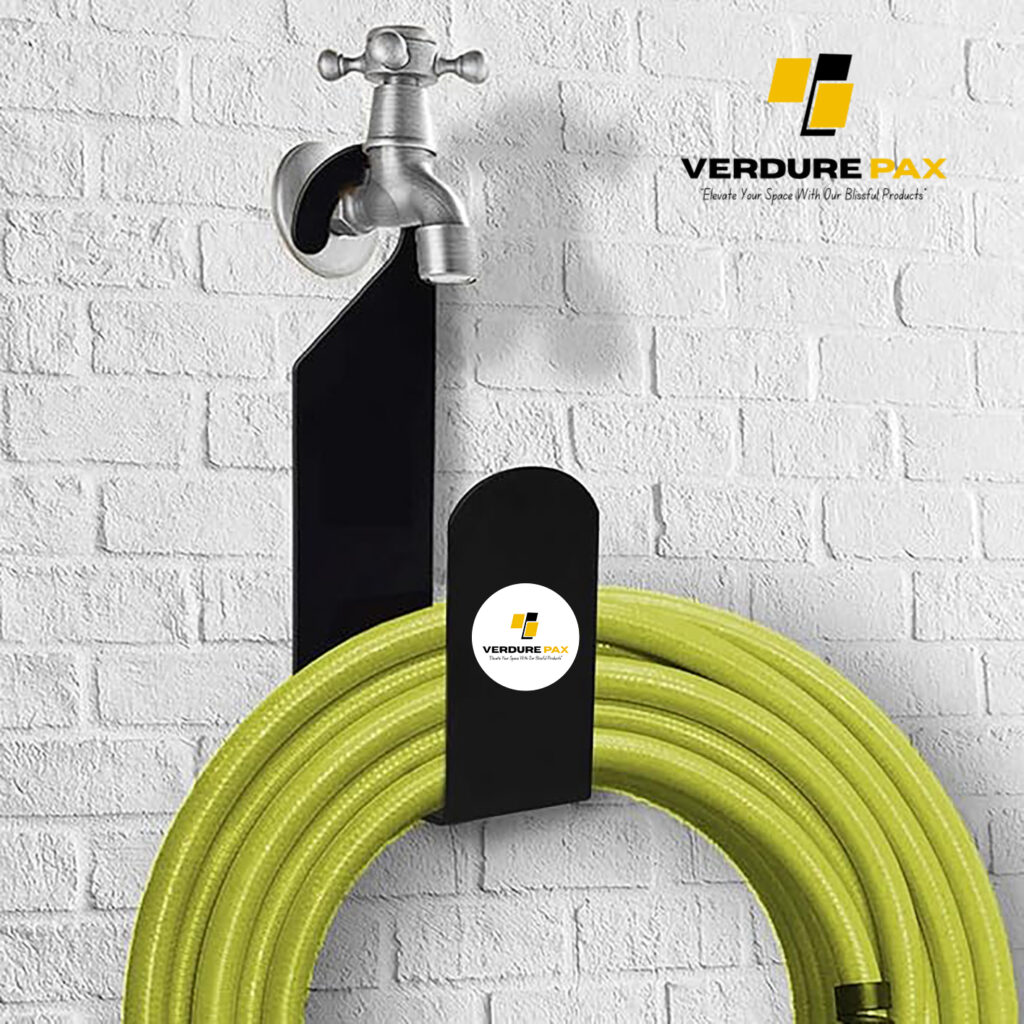 VERDURE PAX Garden Pipe Stand Durable Heavy Duty Wall Mounted Watering Hose Holder Portable Hanger for Backyard and Outdoor