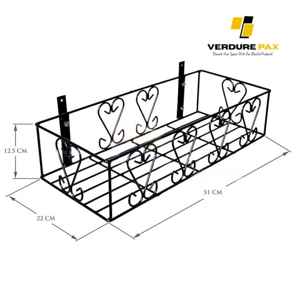 VERDURE PAX Wall Fixing Wall Mounting Plant Planter Pot Stand Bracket For Balcony - Hanging Shelves - Image 3