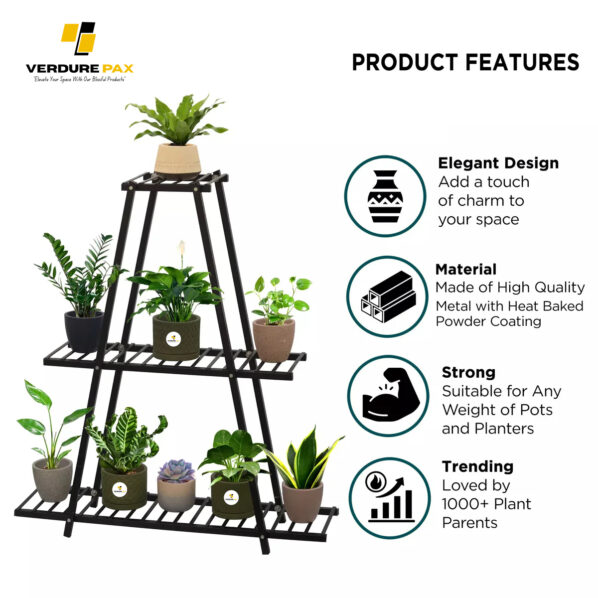 VERDURE PAX TOWER TYPE PLANTER METAL POT STAND - Image 4