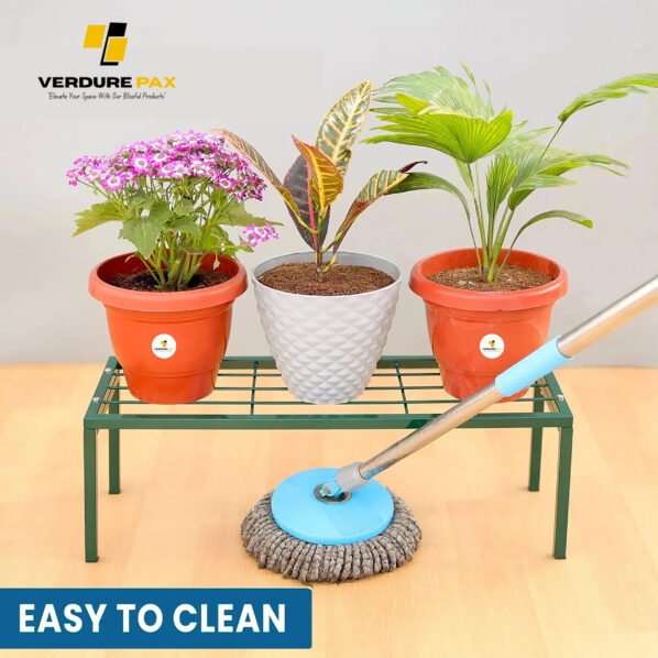 VERDURE PAX GREENY RECTANGUALR HEAVY METAL FLOWER POT STAND - Image 5