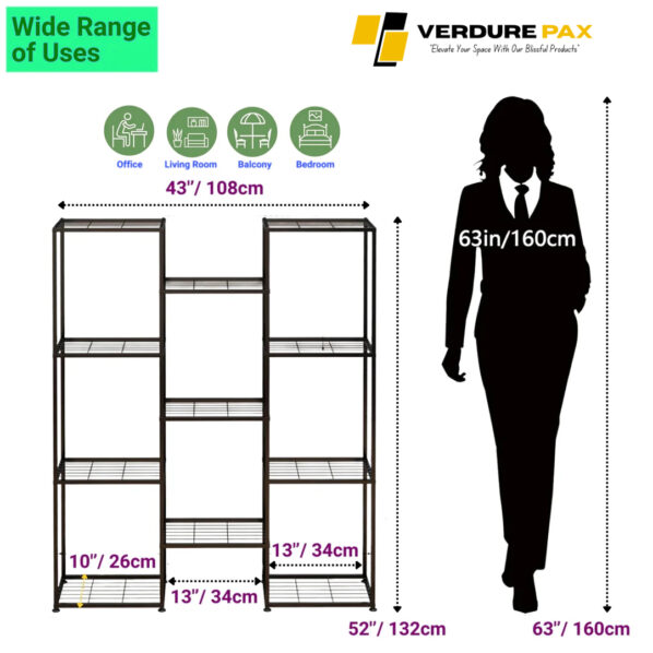 VERDURE PAX BLACKY PLANTER MULTI TIER PLANTER METAL STAND - Image 5