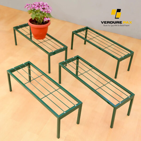 VERDURE PAX GREENY RECTANGUALR HEAVY METAL FLOWER POT STAND - Image 7