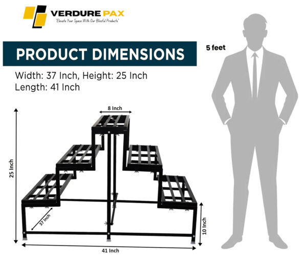VERDURE PAX HEAVY DUTY 5 TIER PLANTER METAL STAND (ASSEMBLE) - Image 11