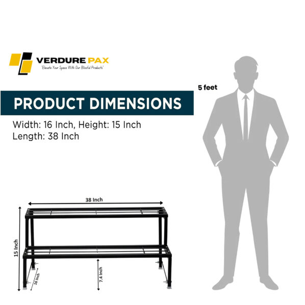 VERDURE PAX HEAVY DUTY 2 TIER PLANTER METAL STAND (ASSEMBLE) - Image 5