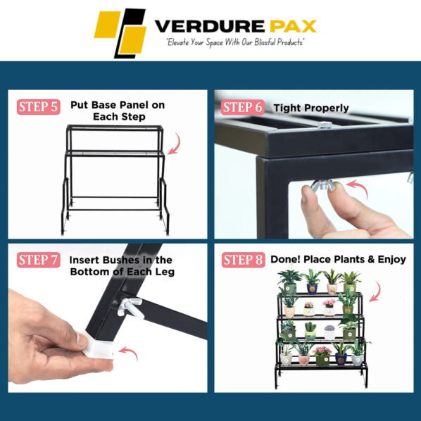 VERDURE PAX HEAVY DUTY 5 TIER PLANTER METAL STAND (ASSEMBLE) - Image 7