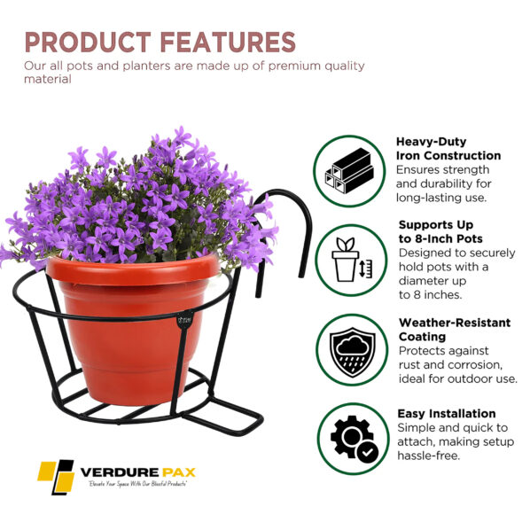 VERDURE PAX AIRNEST RAILING POT HANGING HOLDERS - Image 2