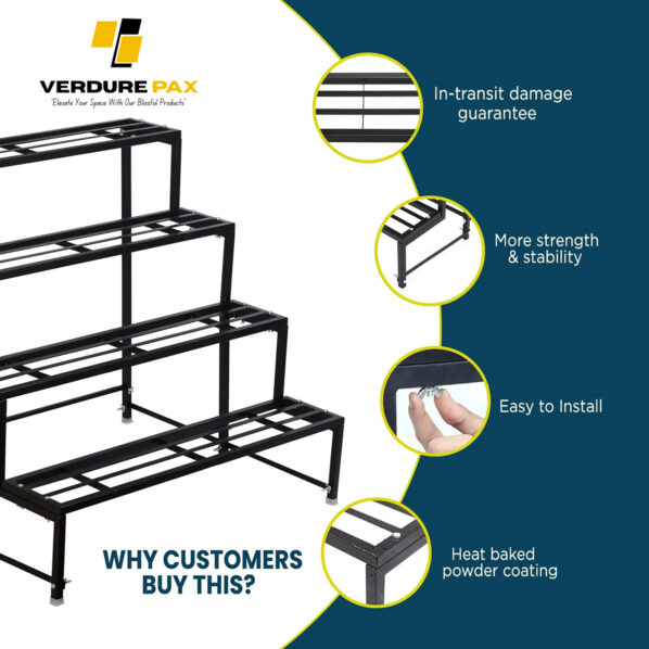 VERDURE PAX HEAVY DUTY 5 TIER PLANTER METAL STAND (ASSEMBLE) - Image 2