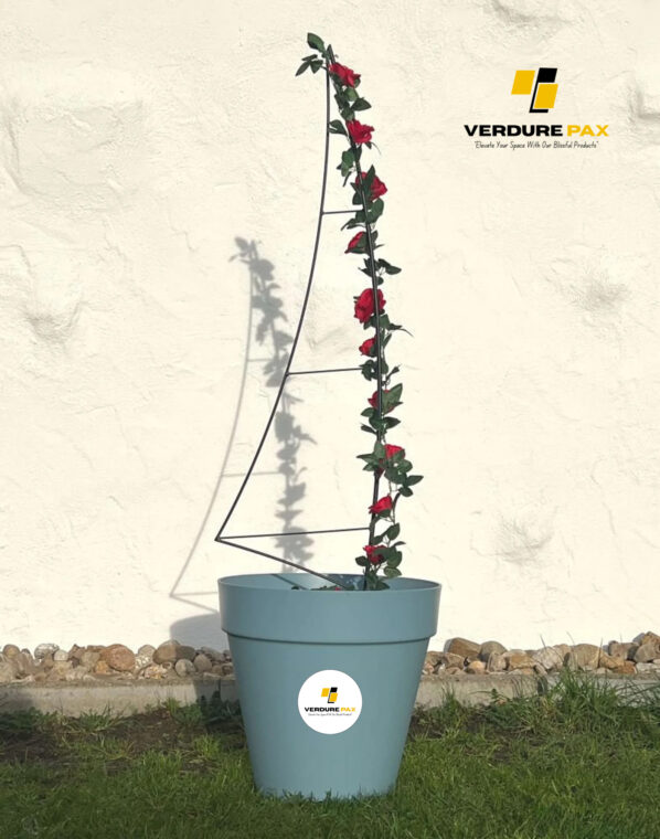 VERDURE PAX Climbing Aid Garden Metal Black Sail Trellis Flowers Climbing Plants Roses Ground Plug Climbing Aid Flower Holder Trellis - Image 2