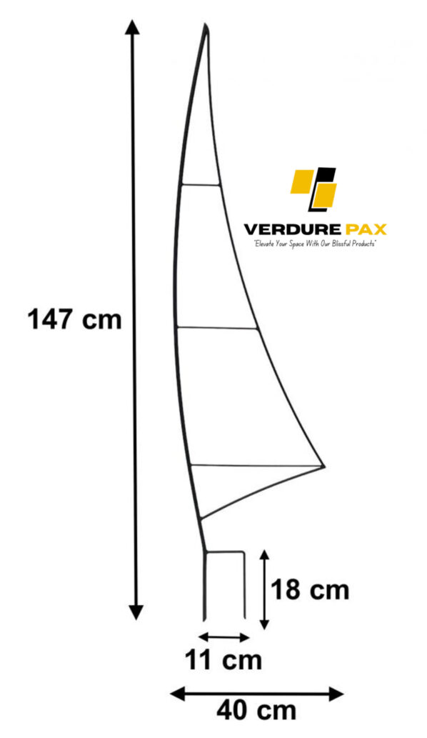 VERDURE PAX Climbing Aid Garden Metal Black Sail Trellis Flowers Climbing Plants Roses Ground Plug Climbing Aid Flower Holder Trellis - Image 4