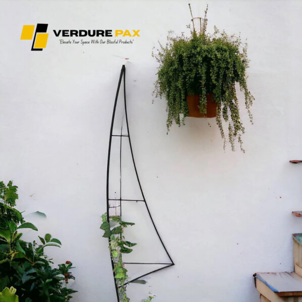VERDURE PAX Climbing Aid Garden Metal Black Sail Trellis Flowers Climbing Plants Roses Ground Plug Climbing Aid Flower Holder Trellis - Image 5