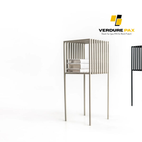 VERDURE PAX Plant Stand | Metal Art Pedestal | Minimalist Display Furniture | Small Table Metal Stand - Image 6