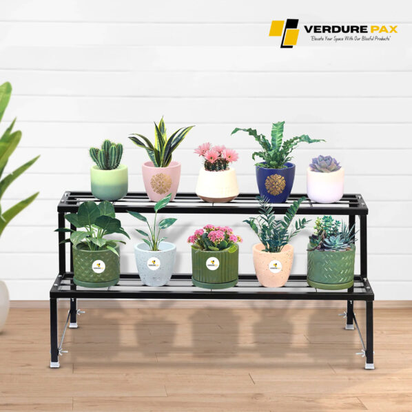 VERDURE PAX HEAVY DUTY 2 TIER PLANTER METAL STAND (ASSEMBLE)