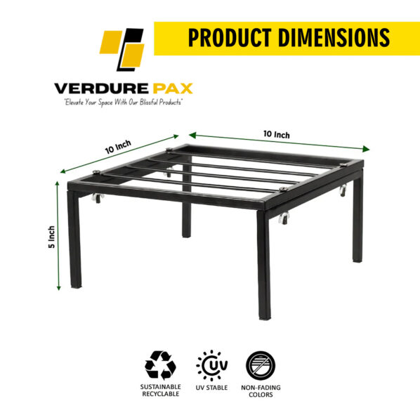 VERDURE PAX SQUERE METAL POT STAND INDOOR AND OUT DOOR (Assemble) - Image 5