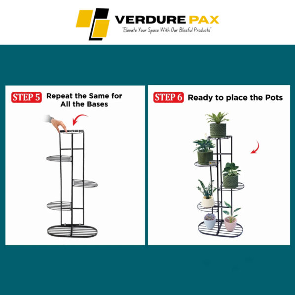 VERDURE PAX 4 TIER PLANTS METAL POT STAND - Image 3