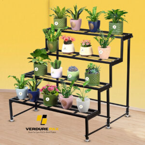 VERDURE PAX HEAVY DUTY 4 TIER PLANTER METAL STAND (ASSEMBLE)