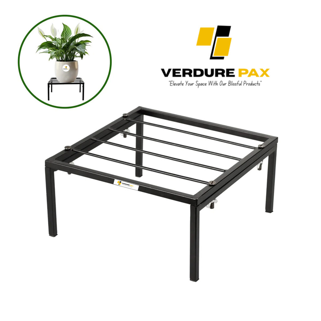 VERDURE PAX SQUERE METAL POT STAND INDOOR AND OUT DOOR (Assemble)
